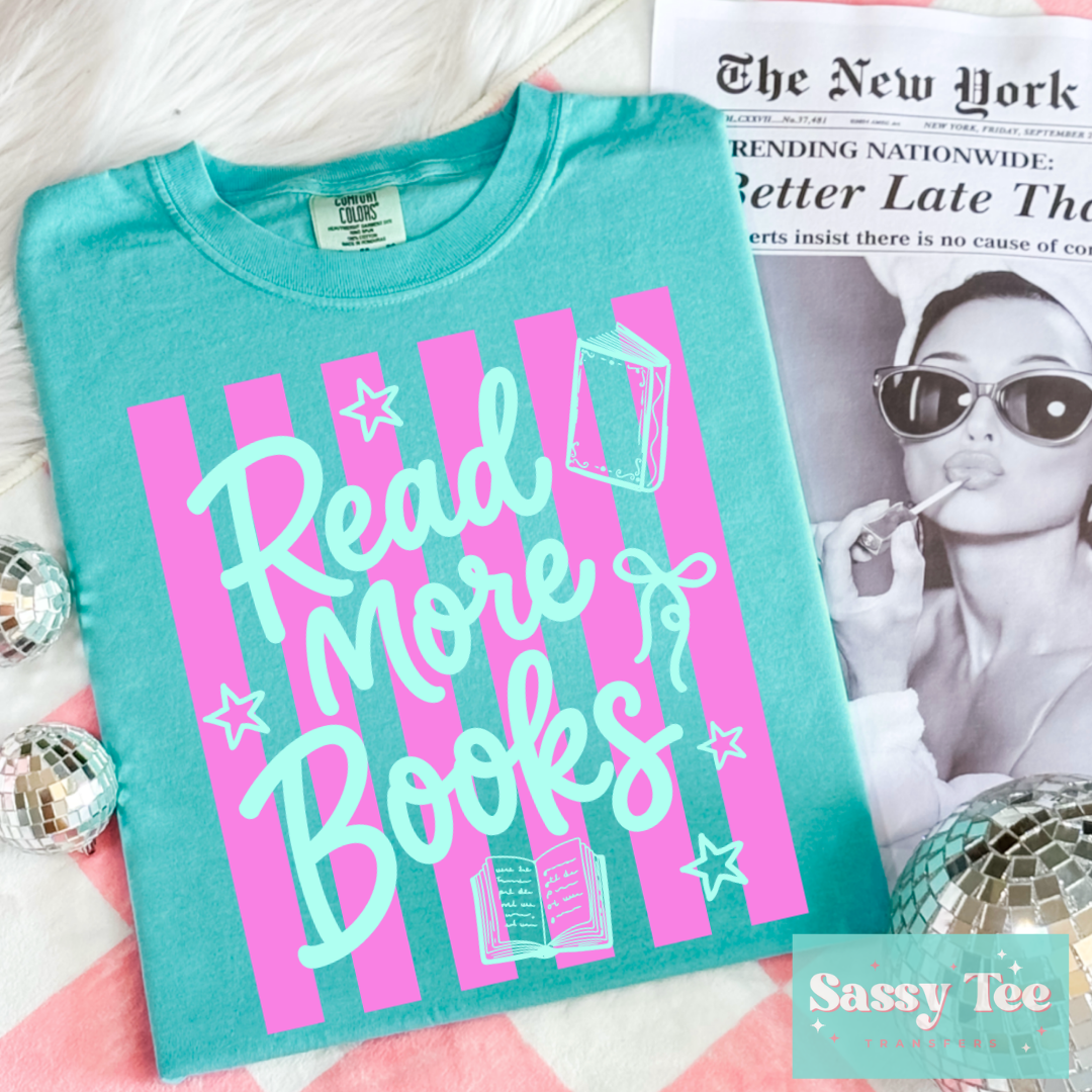 READ MORE BOOKS BRIGHT PREPPY STRIPES **Preorder/Restock Ships in 5-10 biz days**