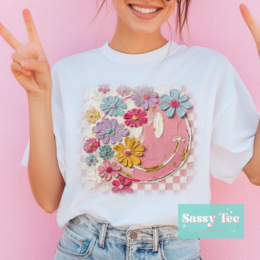 SMILEY FLOWER PASTELS TEXTURE PAINT **Preorder/Restock Ships in 5-10 biz days**