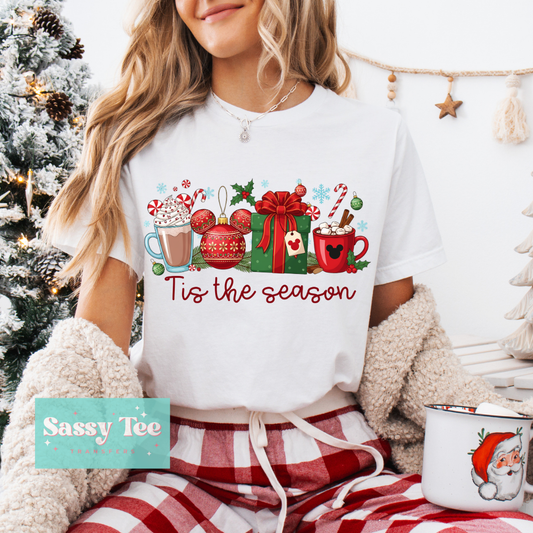 TIS THE SEASON MOUSE HOT CHOCOLATE RED **Preorder/Restock Ships in 5-10 biz days**