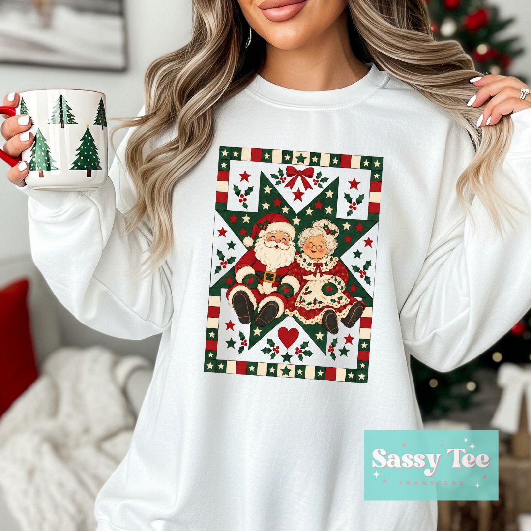SANTA MRS CLAUS QUILT CHRISTMAS GRANDMA CORE **Preorder/Restock Ships in 5-10 biz days**