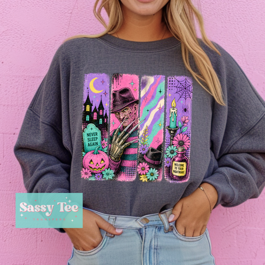 HORROR FREDDIE RETRO PURPLE PINK MINT ART **Preorder/Restock Ships in 5-10 biz days**