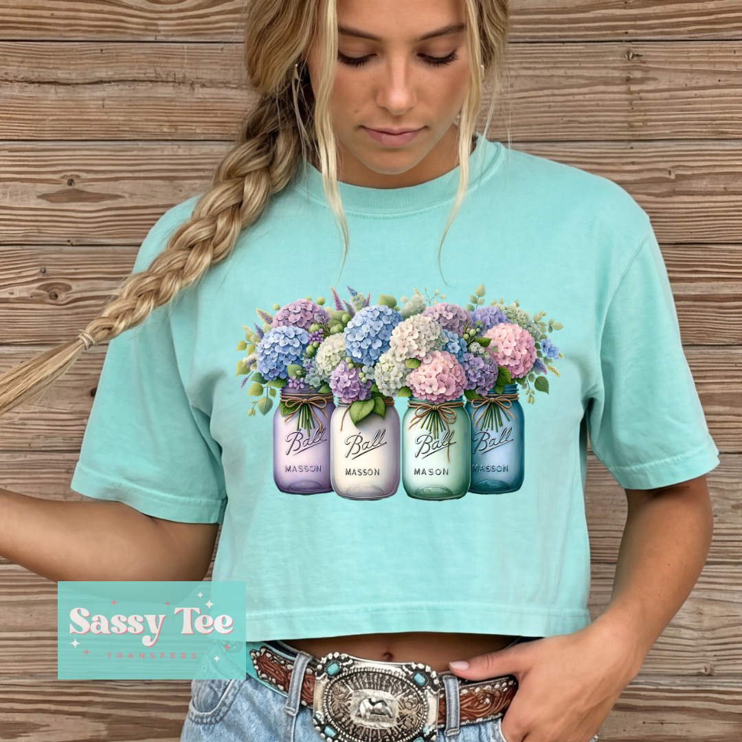HYDRANGEA MASON JAR **Preorder/Restock Ships in 5-10 biz days**