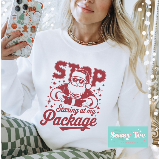 STOP STARING PACKAGE SANTA **Preorder/Restock Ships in Est. 5-10 biz days**