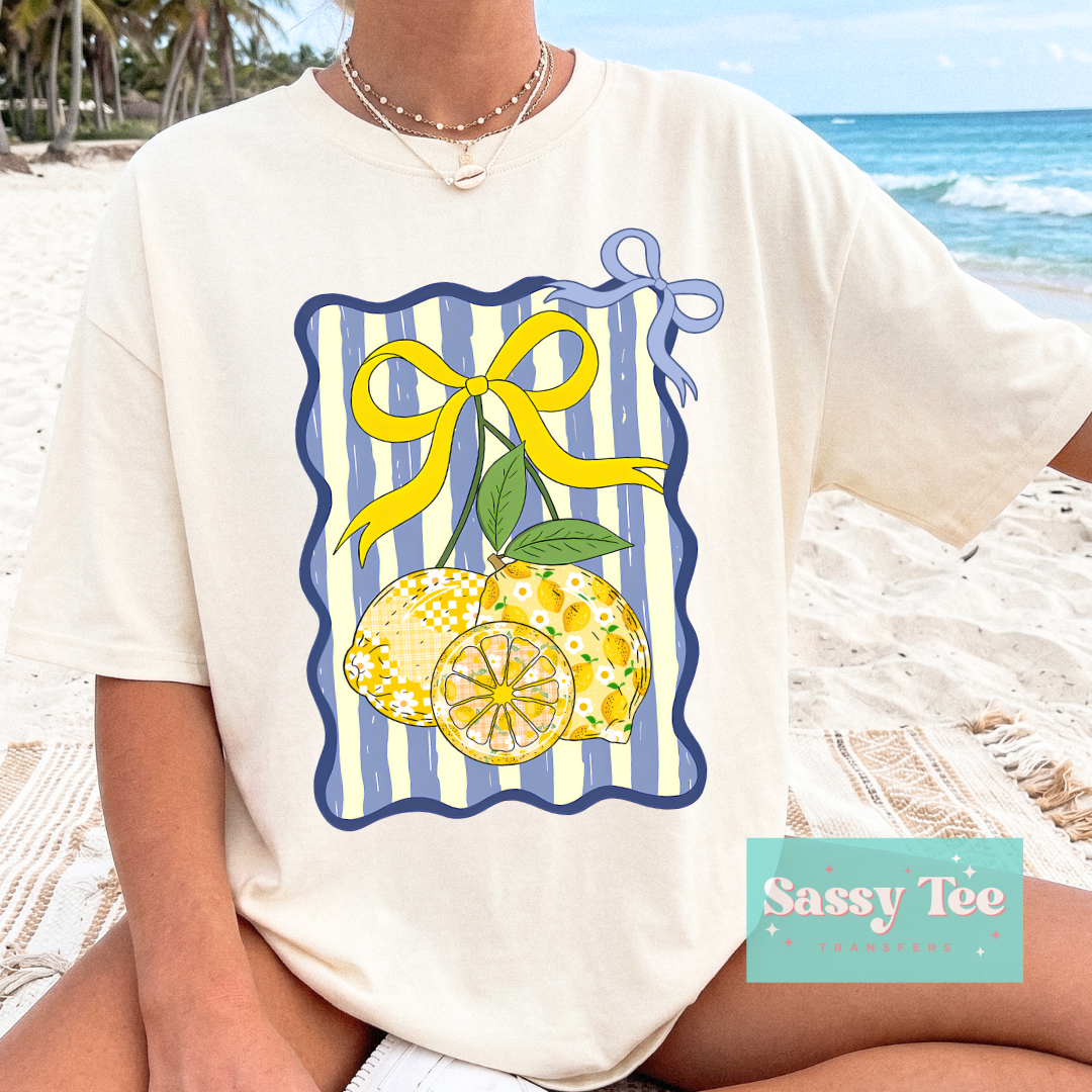 LEMONS PREPPY STRIPES FRAME **Preorder/Restock Ships in 5-10 biz days**