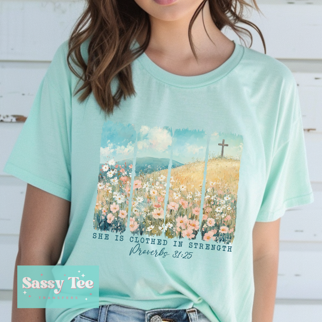 SHE IS CLOTHED WITH STRENGTH FAITH ART **Preorder/Restock Ships in 5-10 biz days** (Copy)