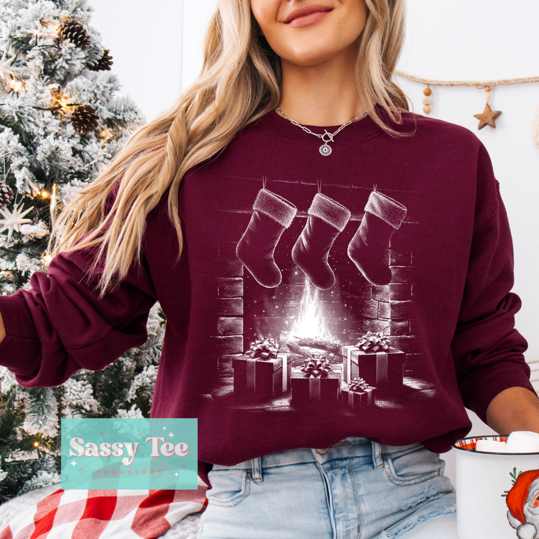 STOCKINGS FIREPLACE PRESENTS For Darker Colors **Preorder/Restock Ships in 5-10 biz days**