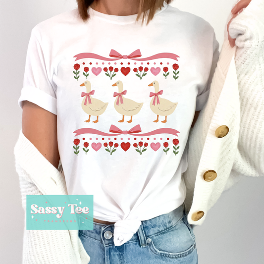 VINTAGE GOOSE PINK BOWS **Preorder/Restock Ships in 5-10 biz days**