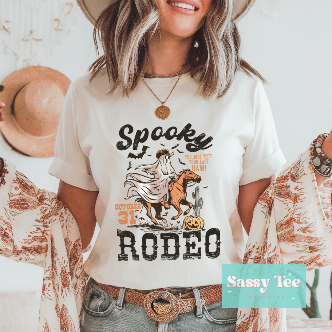 SPOOKY RODEO GHOST – Sassy Tee Transfers