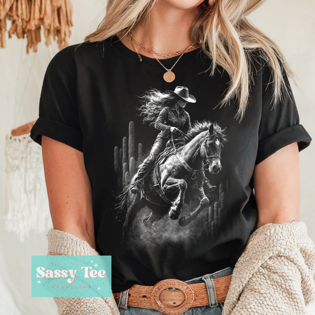 COWGIRL WESTERN CACTI WHITE **Preorder/Restock Ships in 5-10 biz days**