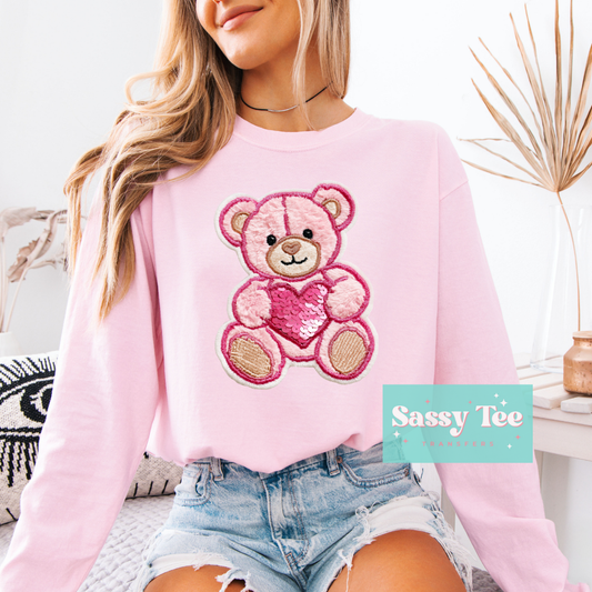 PINK TEDDY FAUX SEQUIN YARN **Preorder/Restock Ships in 5-10 biz days**