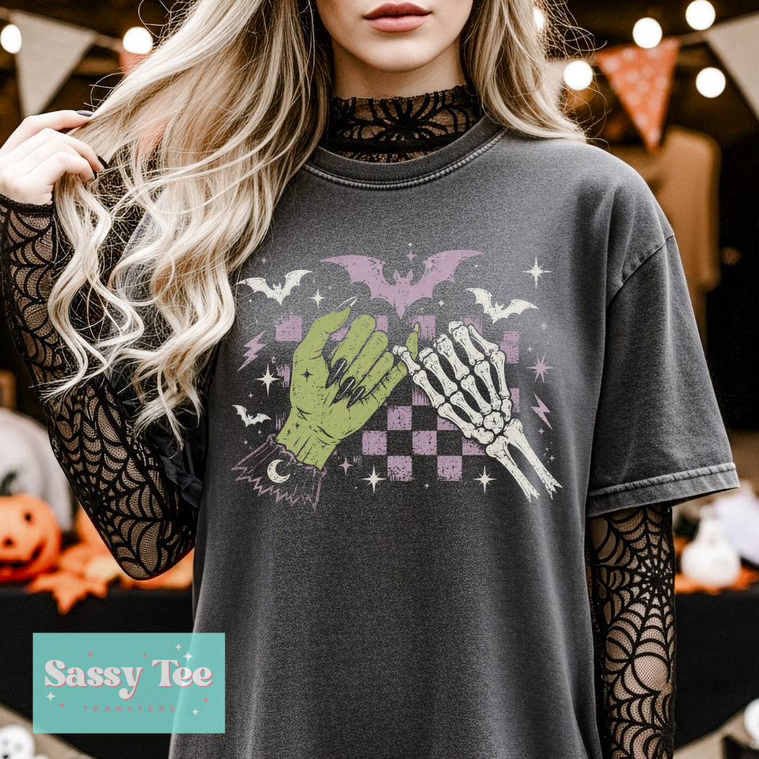 SPOOKY PINKIE SWEAR WITCH SKELETON GREEN PURPLE **Preorder/Restock Ships in 5-10 biz days**