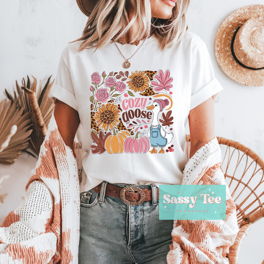 COZY GOOSE RETRO FLOWERS **Preorder/Restock Ships in 5-10 biz days**