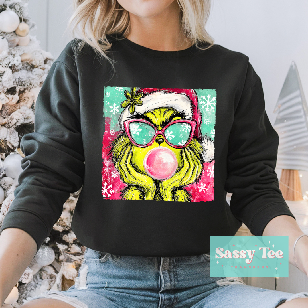 GREEN MAN BUBBLEGUM ART DISTRESSED **Preorder/Restock Ships in 5-10 biz days**