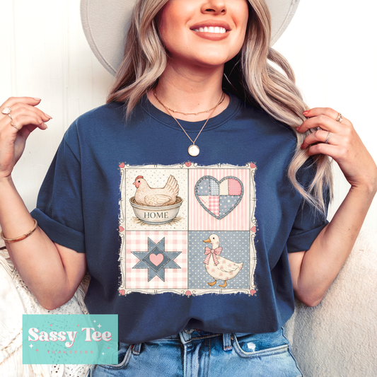 GRANDMA CORE QUILT PATCHWORK PINK FRAME **Preorder/Restock Ships in 5-10 biz days**