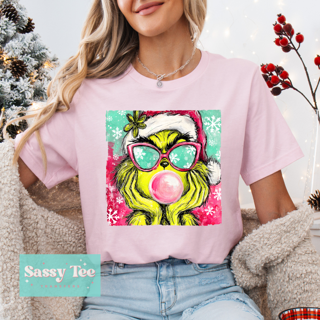 GREEN MAN BUBBLEGUM ART DISTRESSED **Preorder/Restock Ships in 5-10 biz days**