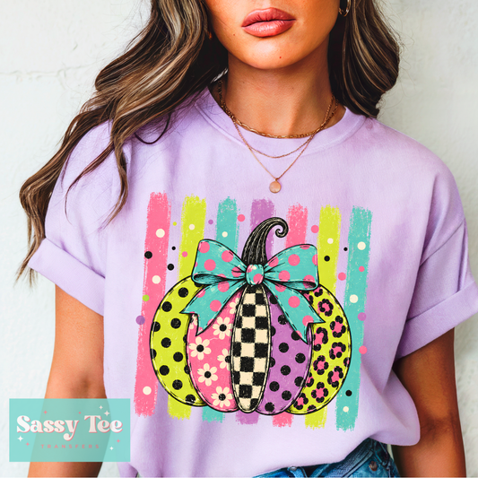BRIGHT RETRO PUMPKIN PREPPY STRIPES **Preorder/Restock Ships in 5-10 biz days**