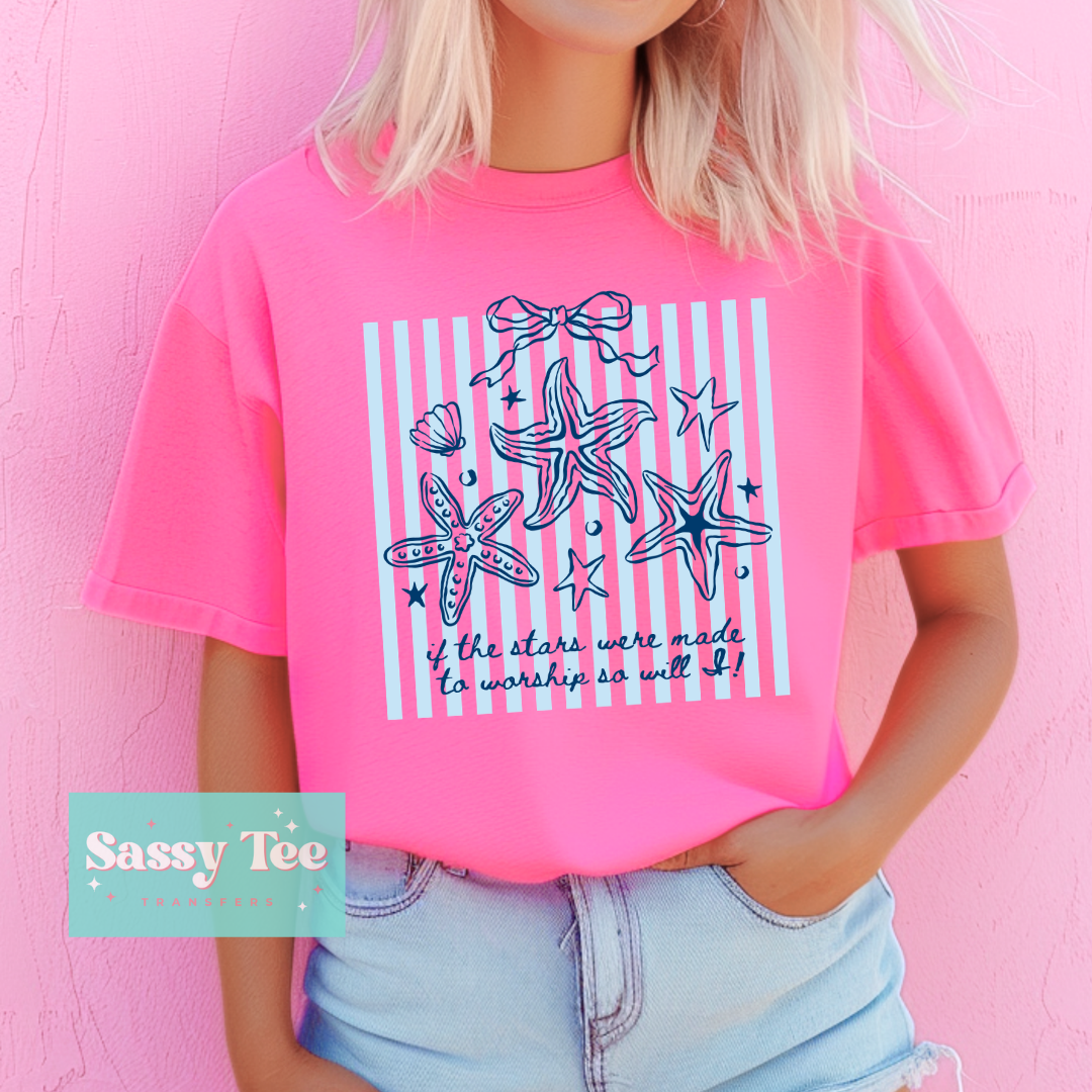 IF THE STARS WERE MADE TO WORSHIP PREPPY STRIPES SEASHELLS **Preorder/Restock Ships in 5-10 biz days**