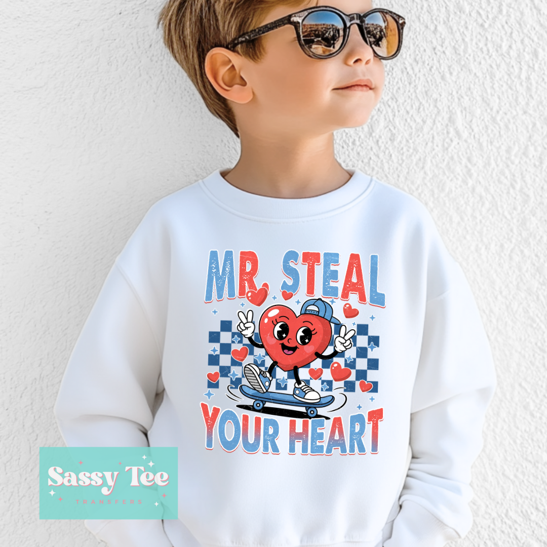 MR. STEAL YOU HEART RETRO BLUE Kids **Preorder/Restock Ships in Est. 5-10 biz days**