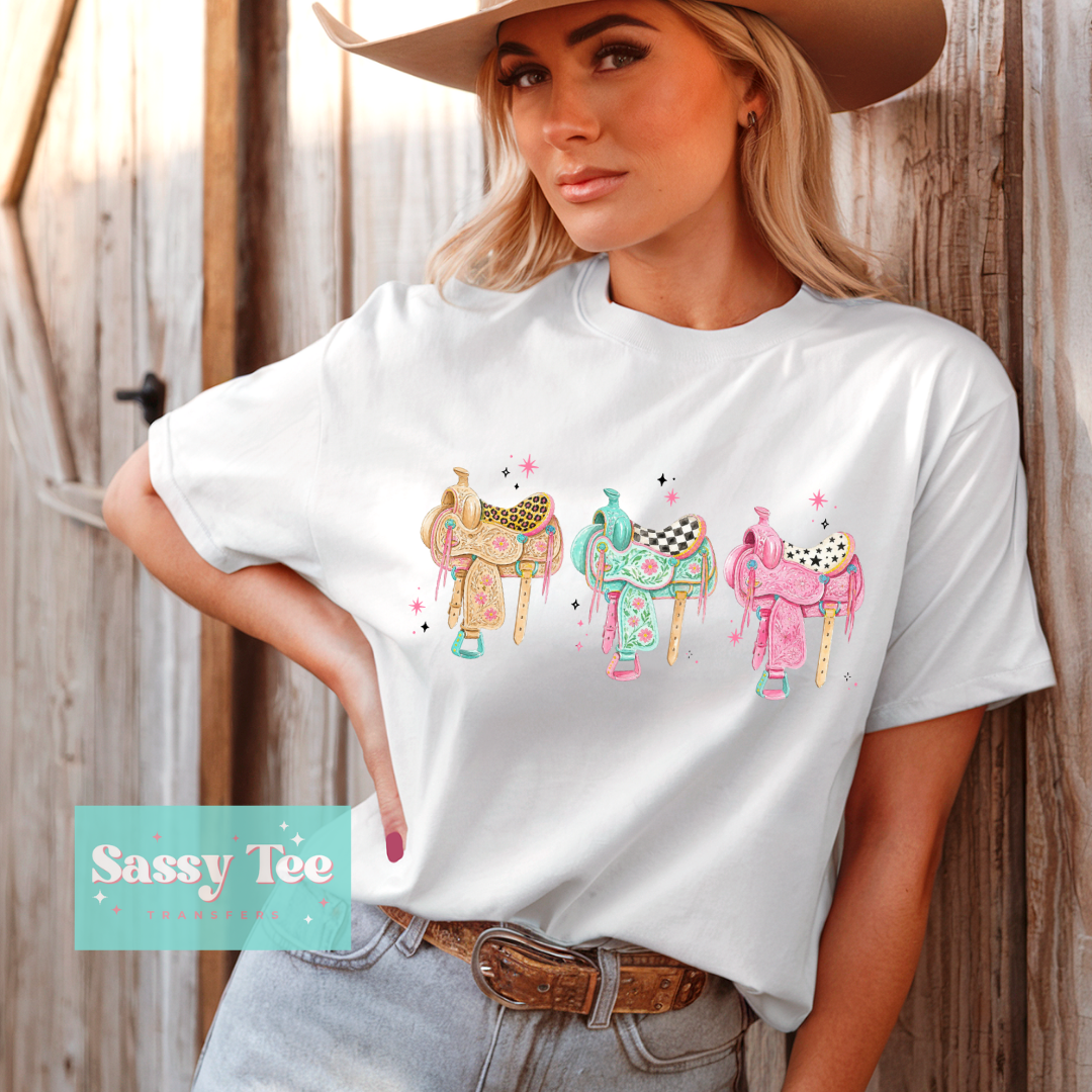 RETRO WESTERN SADDLES TRIO **Preorder/Restock Ships in 5-10 biz days**