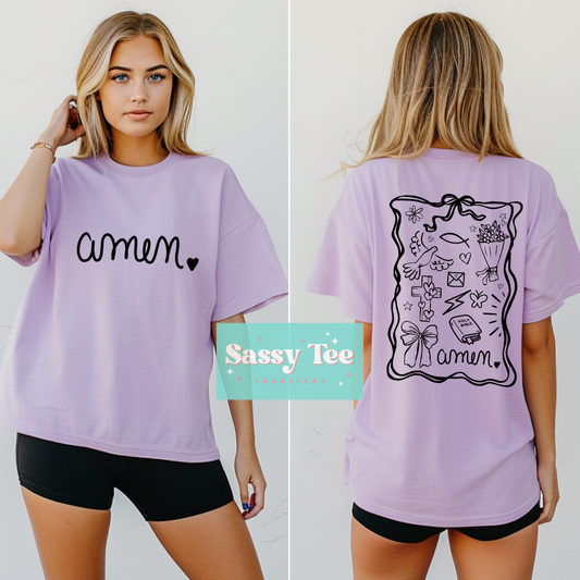 AMEN HANDWRITTEN FAITH Front + Back SET **Preorder, Ships in 5-14 biz days**