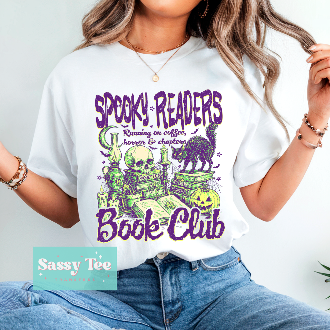 SPOOKY READERS BOOK CLUB SKULL CAT **Preorder/Restock Ships in 5-10 biz days**