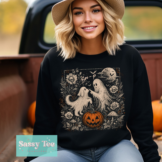 GHOST DOG BOOP PUMPKIN FLORAL MOON For Darker Colors **Preorder/Restock Ships in 5-10 biz days**