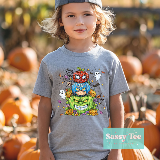 SUPERHERO PUMPKINS HALLOWEEN Kids **Preorder/Restock Ships in Est. 5-10 biz days**
