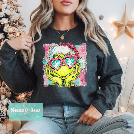 GREEN MAN HEART ART DISTRESSED **Preorder/Restock Ships in 5-10 biz days**