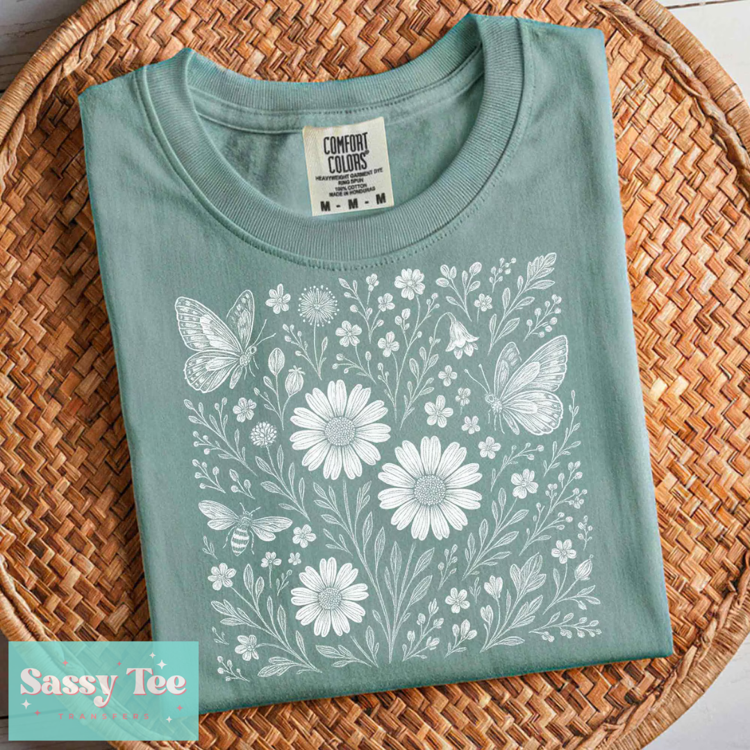 FLOWERS BUTTERFLY SPRING WHITE **Preorder/Restock Ships in 5-10 biz days**