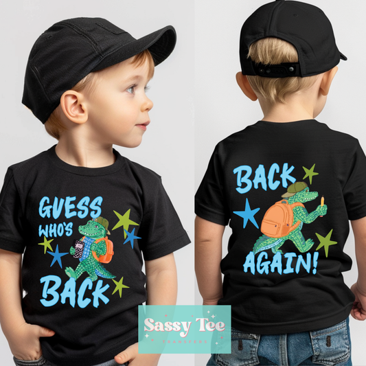 GUESS WHO'S BACK GATOR BLUE Kids Front + Back Set **Preorder/Restock Ships in 5-10 biz days**
