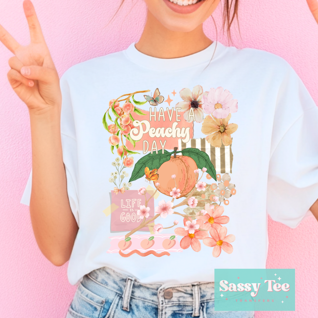 HAVE A PEACHY DAY VINTAGE COLLAGE **Preorder/Restock Ships in 5-10 biz days**