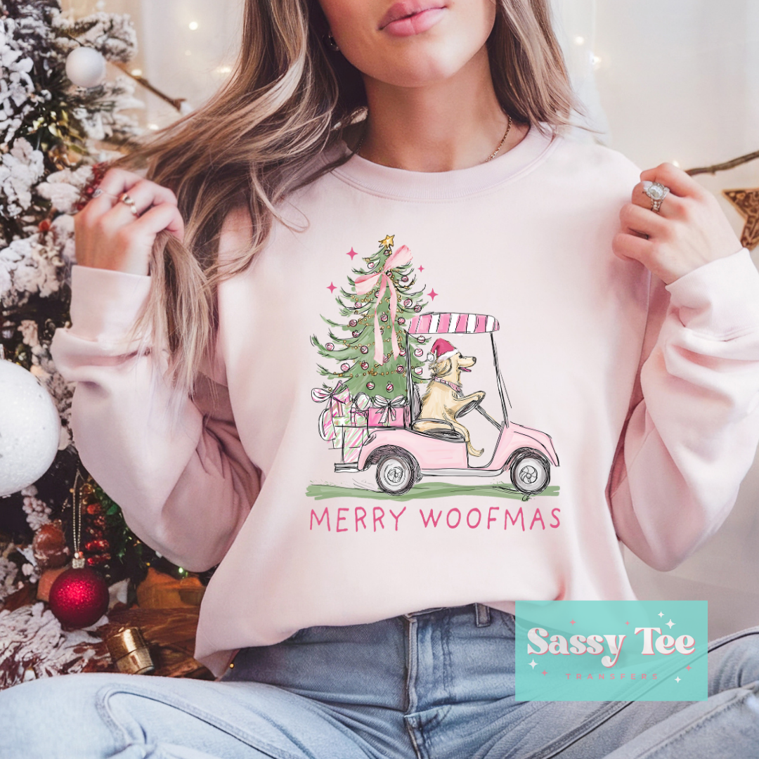 MERRY WOOFMESS PINK GOLDEN GOLF **Preorder/Restock Ships in 5-10 biz days**