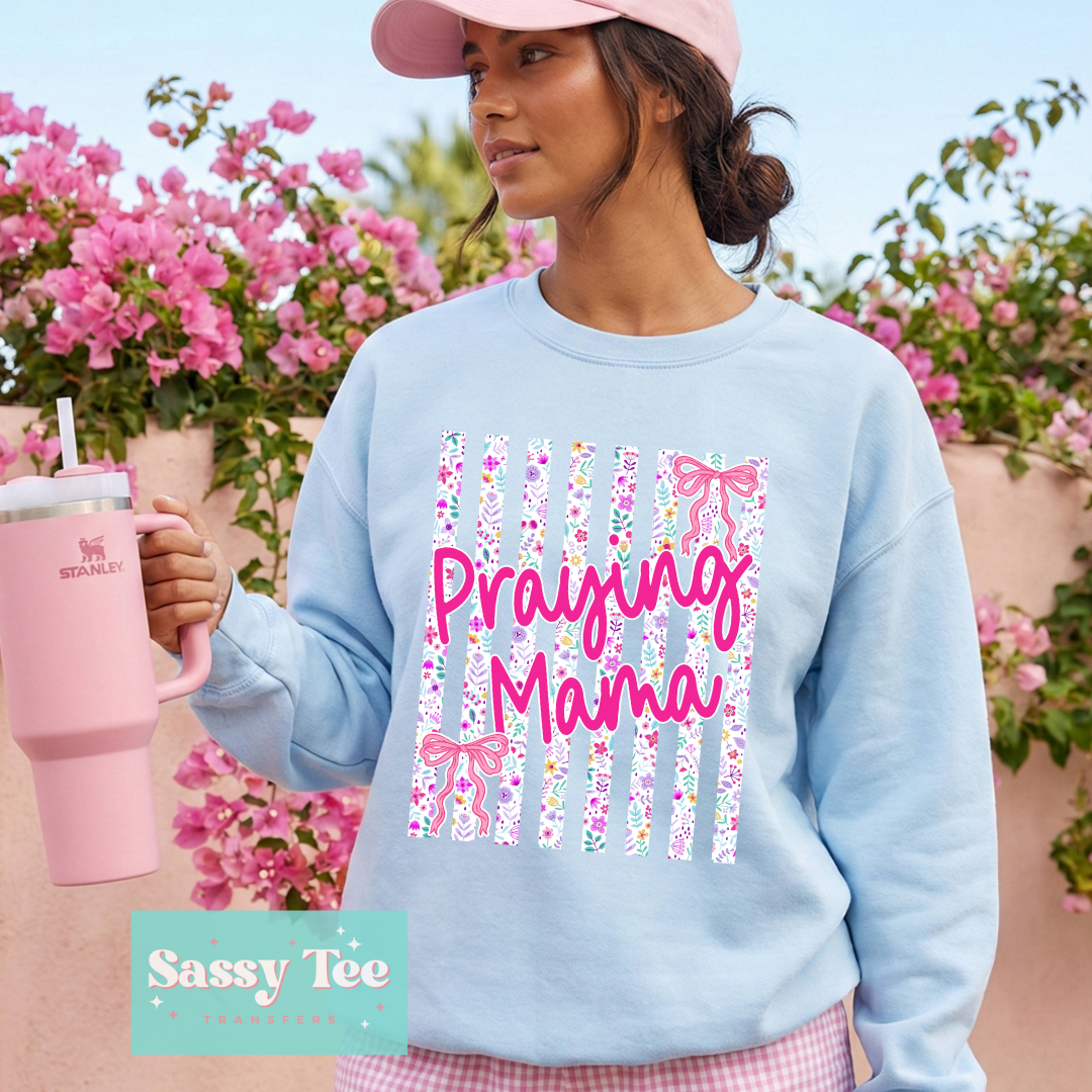 PRAYING MAMA PINK FLORAL PREPPY  **Preorder/Restock Ships in 5-10 biz days**