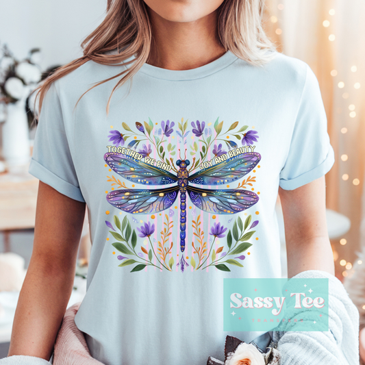 TOGETHER WE FIND JOY BEAUTY PURPLE DRAGONFLY **Preorder Ships in 5-10 biz days**