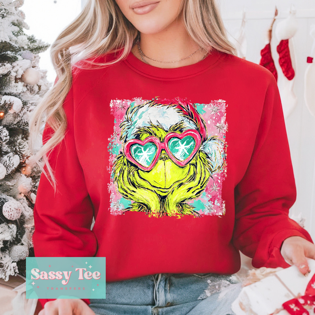 GREEN MAN HEART ART DISTRESSED **Preorder/Restock Ships in 5-10 biz days**