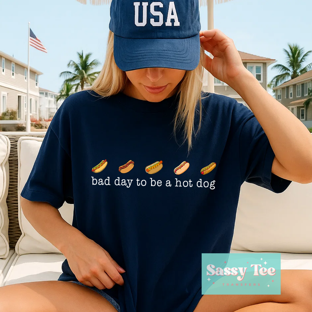 BAD DAY TO BE A HOT DOG WHITE **Preorder/Restock Ships in 5-10 biz days**