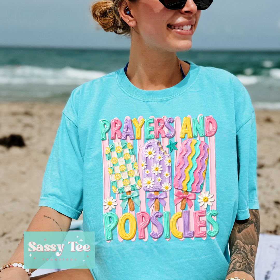 PRAYERS AND POPSICLES BRIGHT PREPPY TEXTURE PAINT Adult **Preorder/Restock Ships in 5-10 biz days**