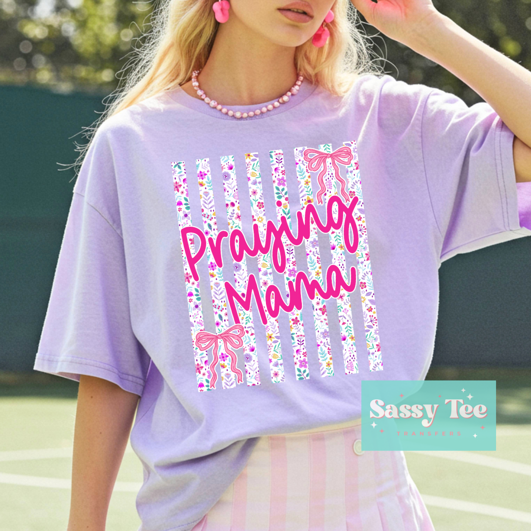 PRAYING MAMA PINK FLORAL PREPPY  **Preorder/Restock Ships in 5-10 biz days**