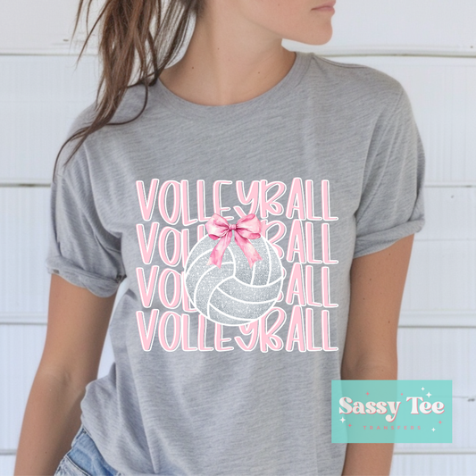 VOLLEYBALL PINK BOW