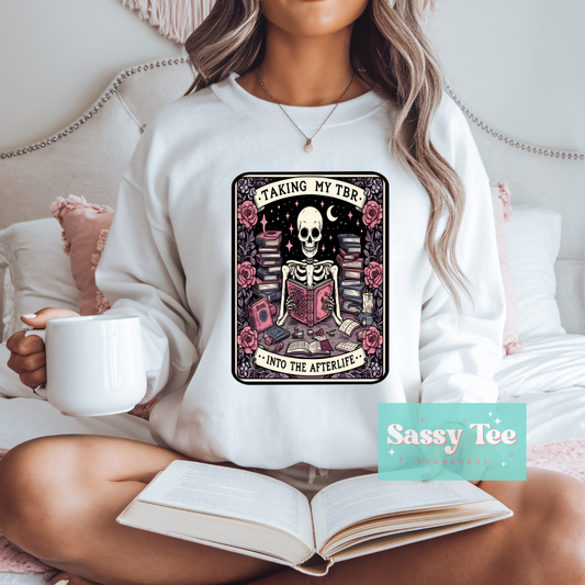 TAKING MY TBR TO THE AFTERLIFE SKELETON **Preorder Ships in 5-10 biz days**