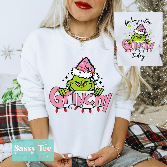 PINK FEELIN GRINCHY Front + Back options **Preorder/Restock Ships in 5-10 biz days**