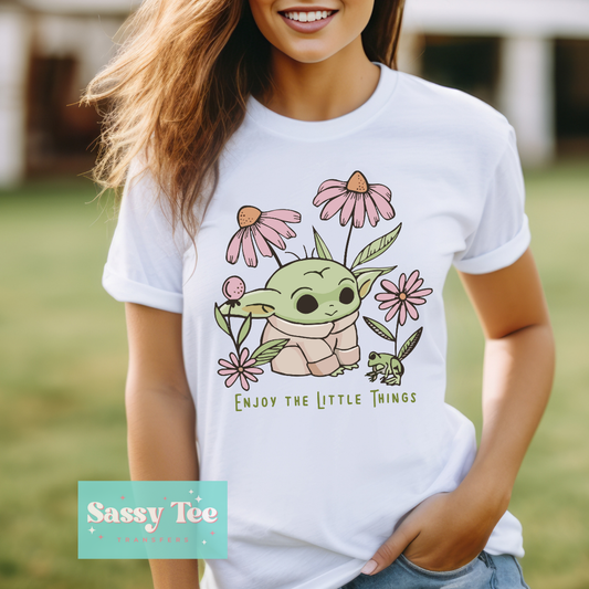 BABY YODA ENJOY LITTLE THINGS FLOWERS **Preorder/Restock Ships in Est. 5-12 biz days**
