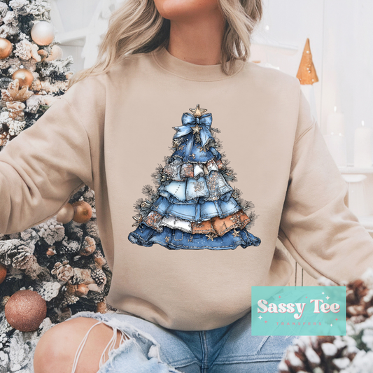 DENIM CHRISTMAS TREE **Preorder/Restock Ships in Est. 5-10 biz days**