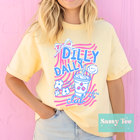 DILLY DALLY CLUB PINK BLUE PREPPY BOW **Preorder/Restock Ships in 5-10 biz days**