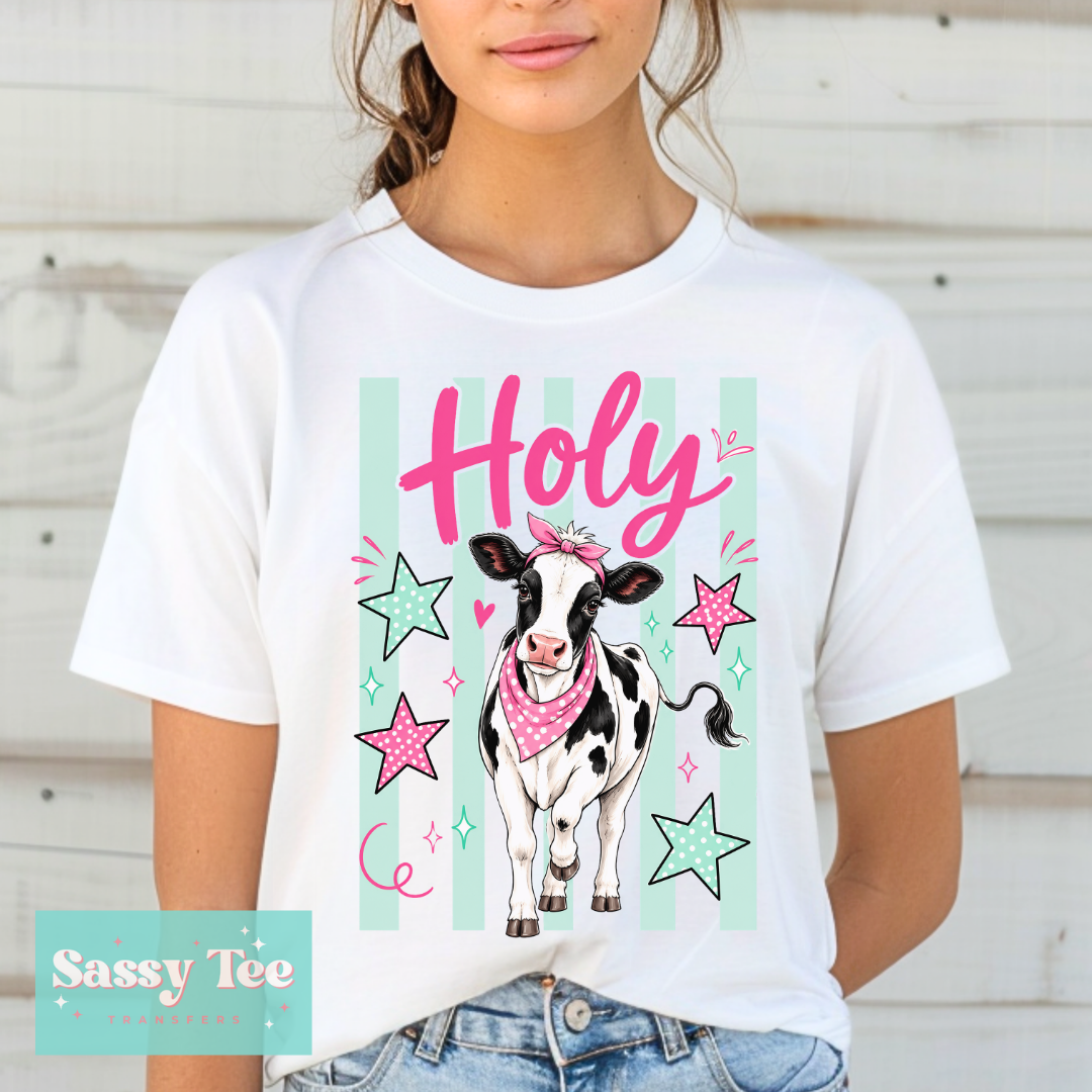 HOLY COW PINK MINT PREPPY STRIPES **Preorder/Restock Ships in 5-10 biz days**