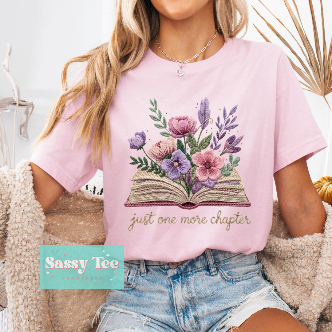 JUST ONE MORE CHAPTER FLORAL FAUX YARN **Preorder/Restock Ships in 5-10 biz days**