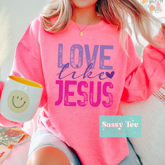 LOVE LIKE JESUS PURPLE PINK **Preorder/Restock Ships in 5-10 biz days**