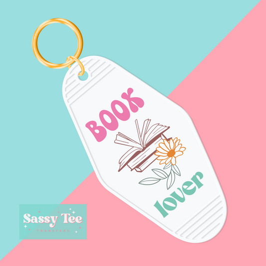 BOOK LOVER RETRO UV DTF KEYCHAIN DECAL **Preorder, Ships in 5-10 biz days**