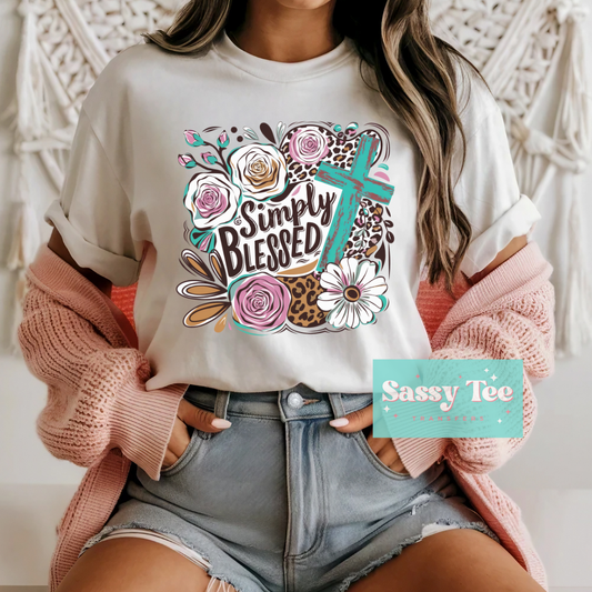 SIMPLY BLESSED TURQUOISE FLORAL **Preorder Ships in 5-10 biz days**