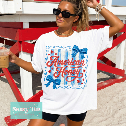AMERICAN HONEY PREPPY STRIPES BOWS TEXTURE PAINT **Preorder/Restock Ships in 5-10 biz days**